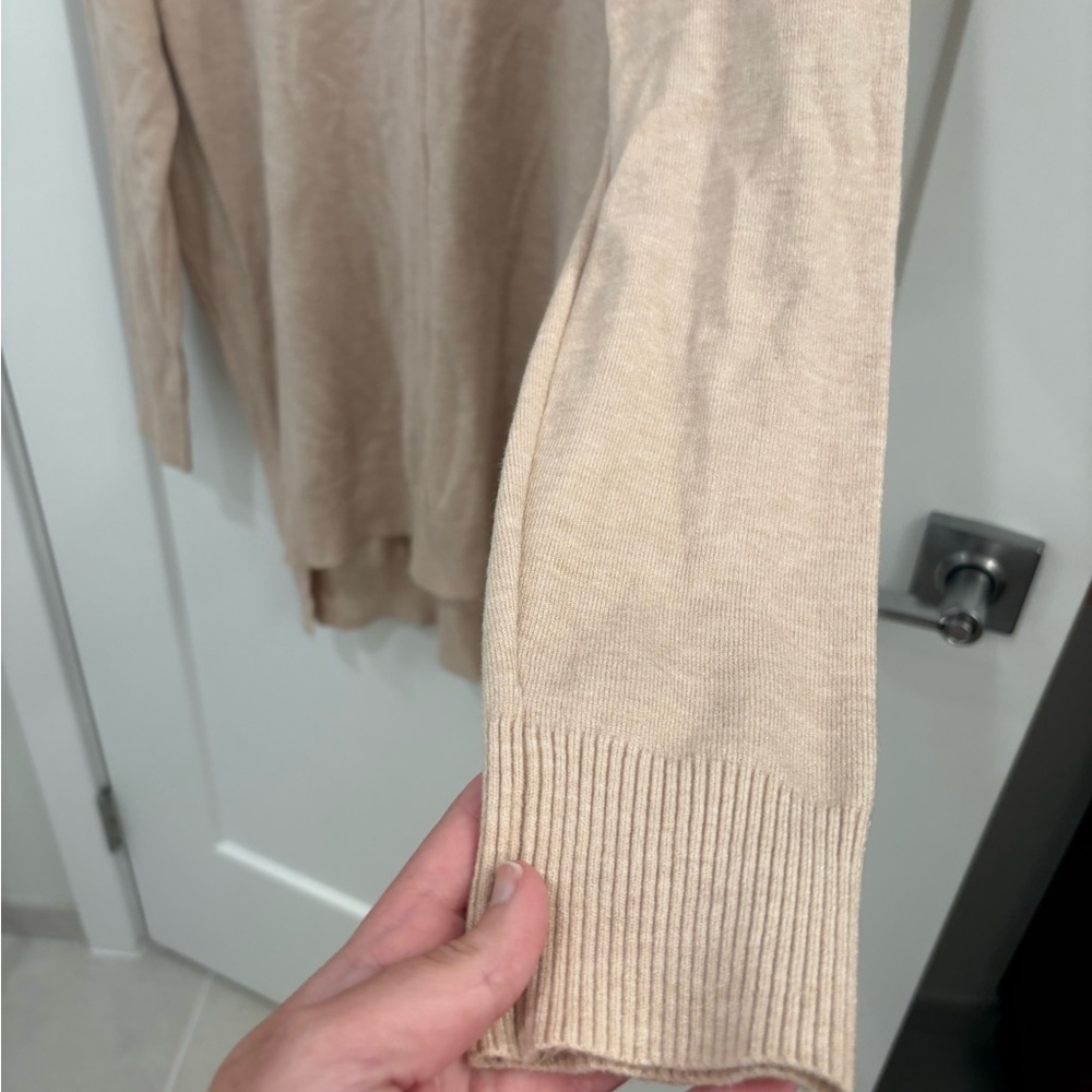 Dreamers By Debut Oversized Cotton Pink V Neck Front Seam Sweater Size M/L - Picture 3 of 12